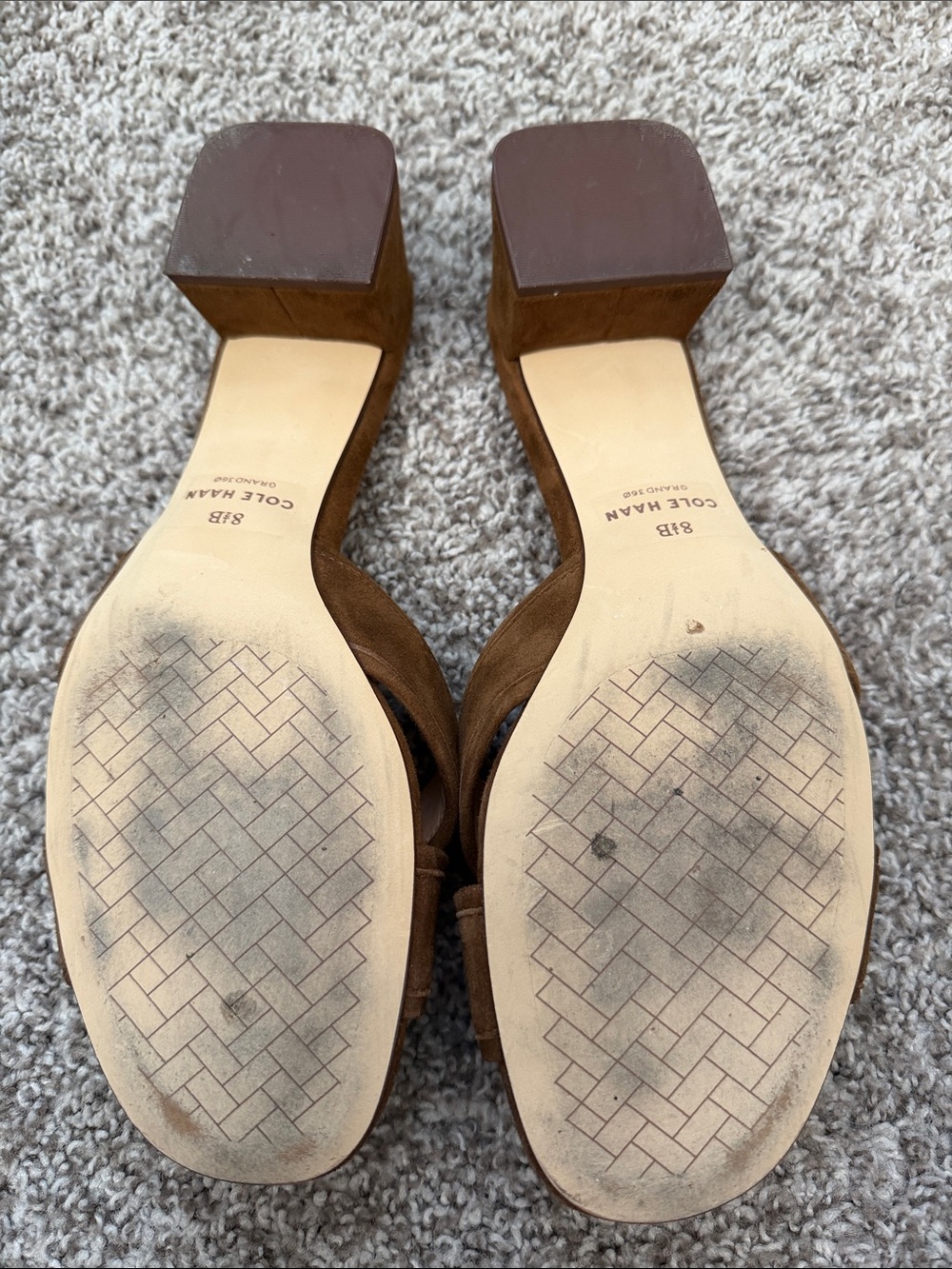 Cole Haan Brown Suede Landon Sandals 40mm - Picture 4 of 7